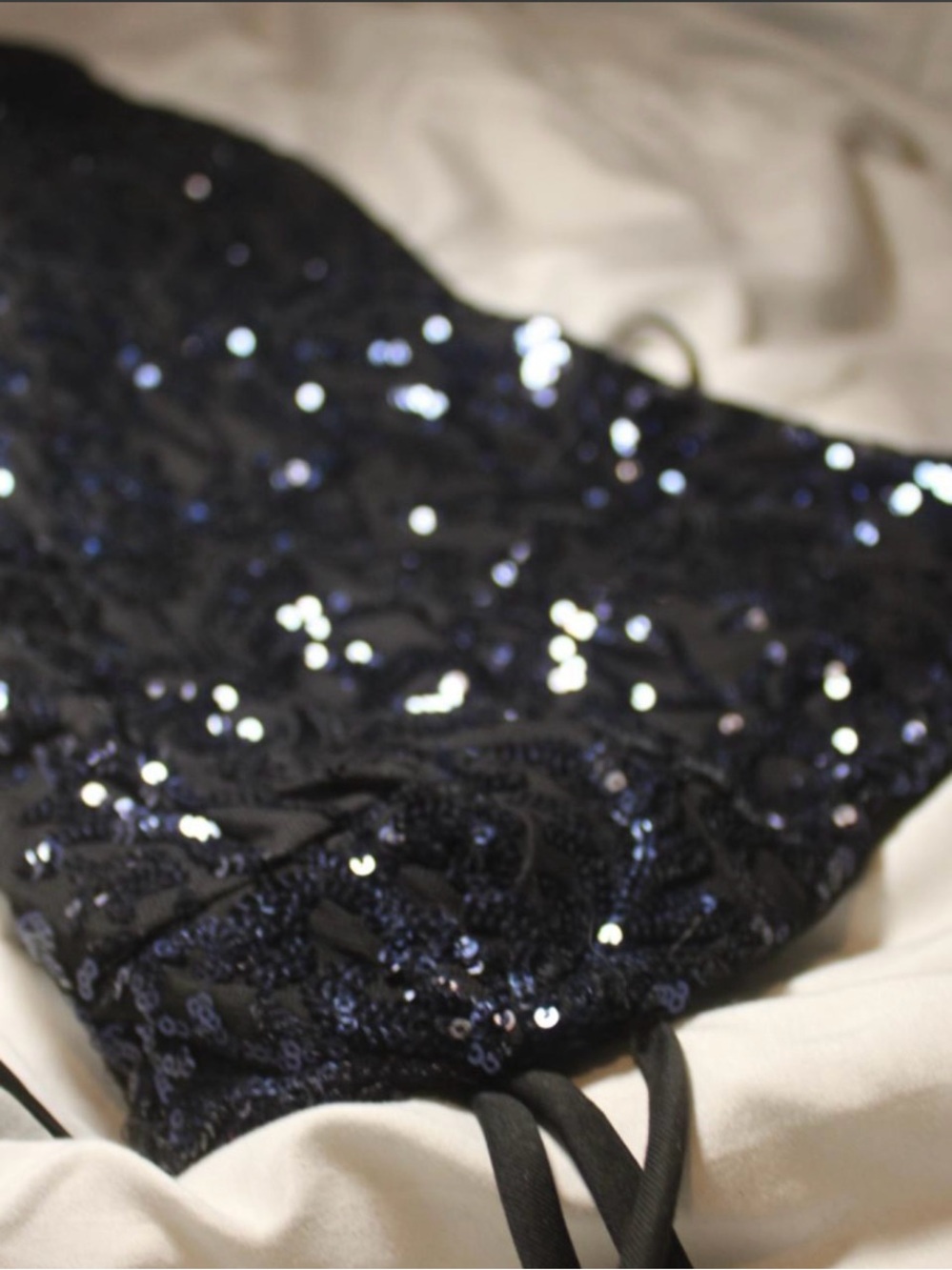 Windsor Black Sequin Cami Slip Dress